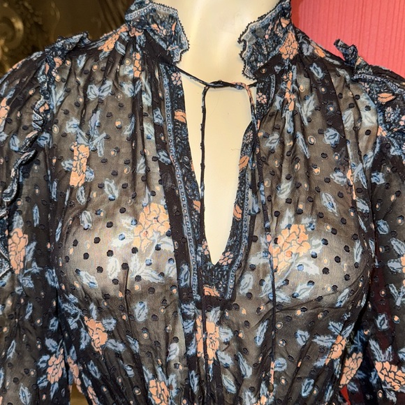 Ulla Johnson silk chiffon printed mini dress S - Picture 4 of 15